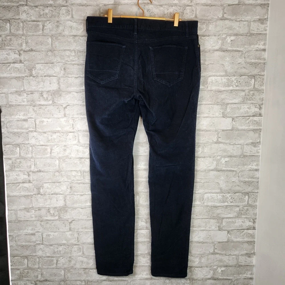 Banana Republic Corduroy Pants Navy Blue Cotton Blend Slim Fit 34x34